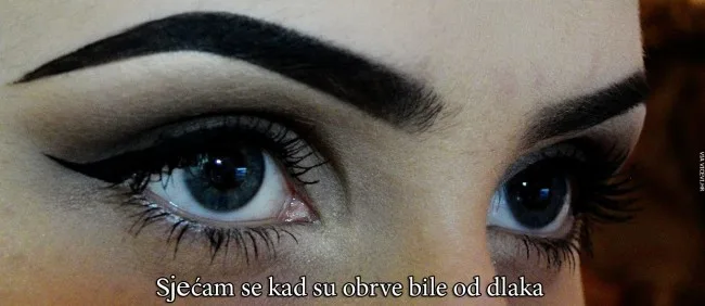 Sjećam se kad su obrve bile od dlaka