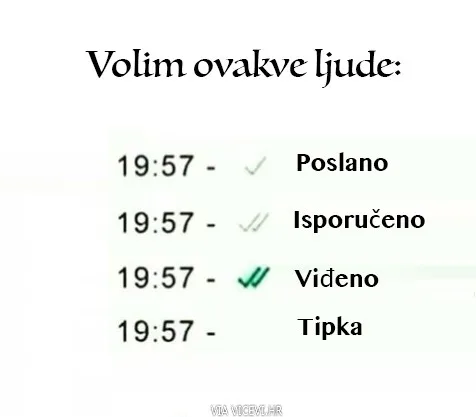 Volim kad ljudi odmah odgovore na poruku