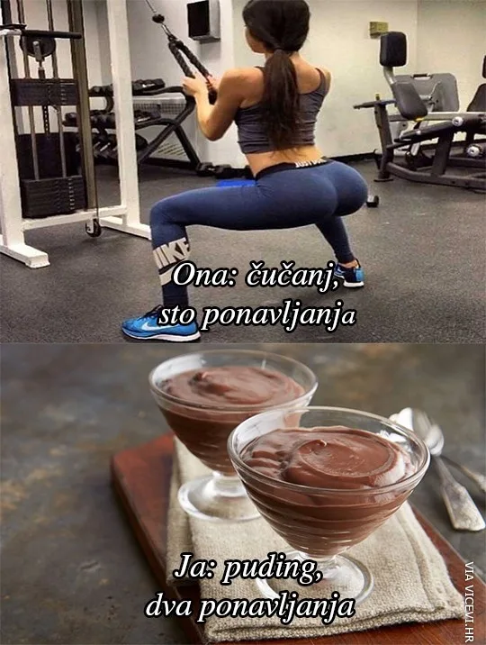 Sto čučnjeva, dva pudinga