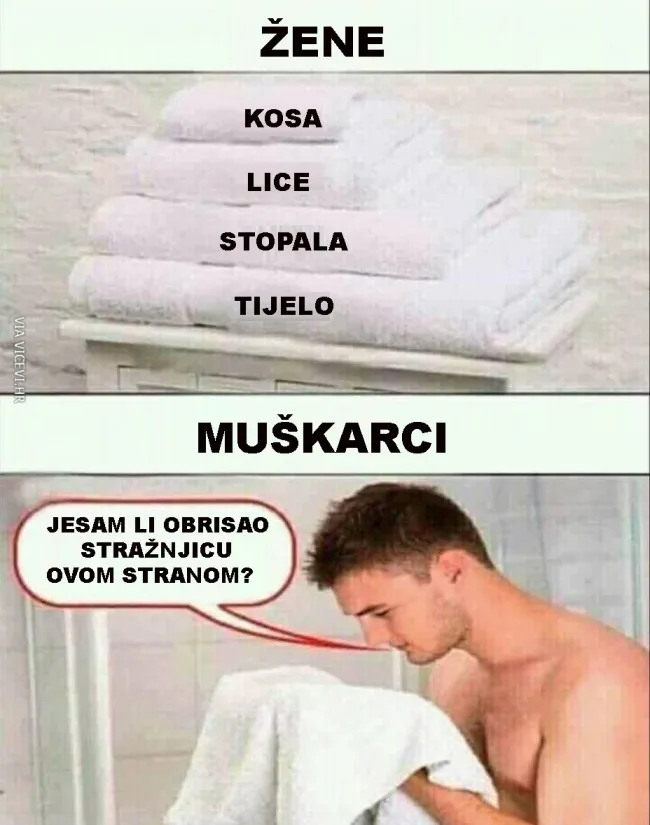 Kako se tuširaju žene, a kako muškarci