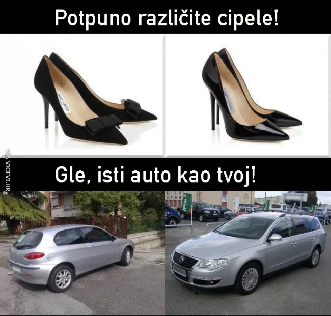 Ženska logika oko cipela i auta