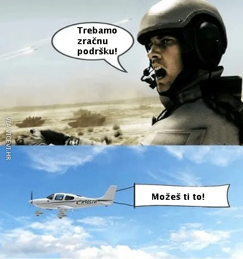 Ovako oni zamišljaju zračnu podršku
